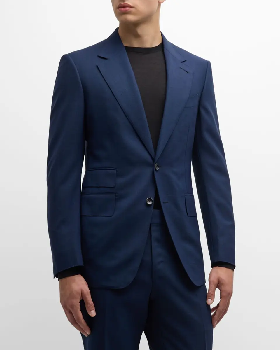 Tom Ford Men's Shelton Mouline Check Suit | Thumbnail 4 Tom Ford Men's Shelton Mouline Check Suit | Thumbnail 4