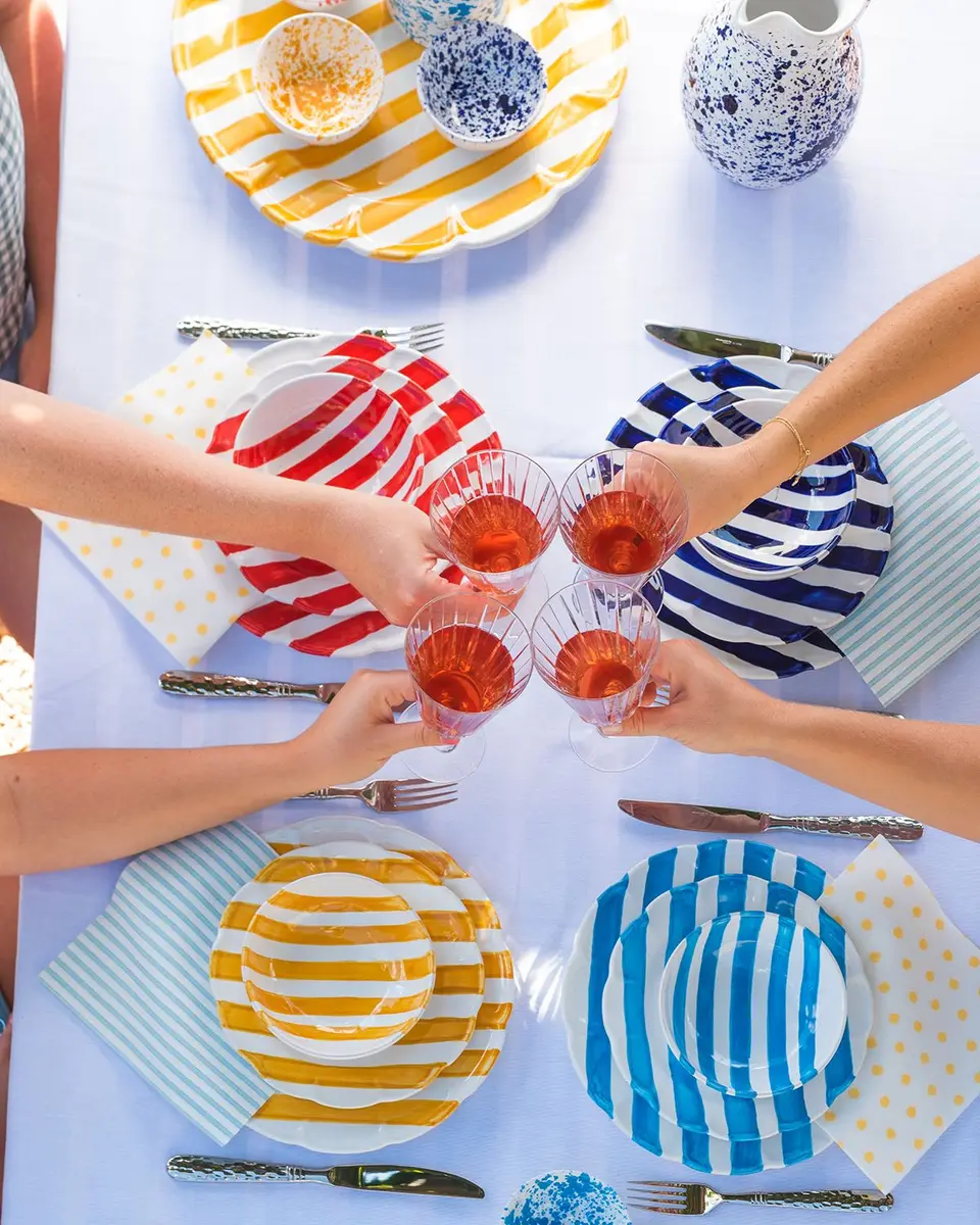 Vietri Amalfitana Stripe Salad Plate | Thumbnail 2 Vietri Amalfitana Stripe Salad Plate | Thumbnail 2