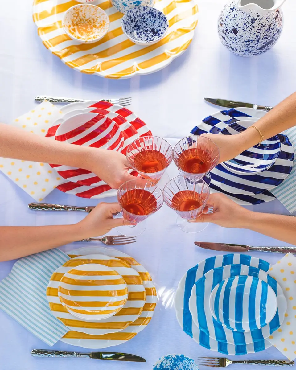 Vietri Amalfitana Stripe Salad Plate | Thumbnail 4 Vietri Amalfitana Stripe Salad Plate | Thumbnail 4