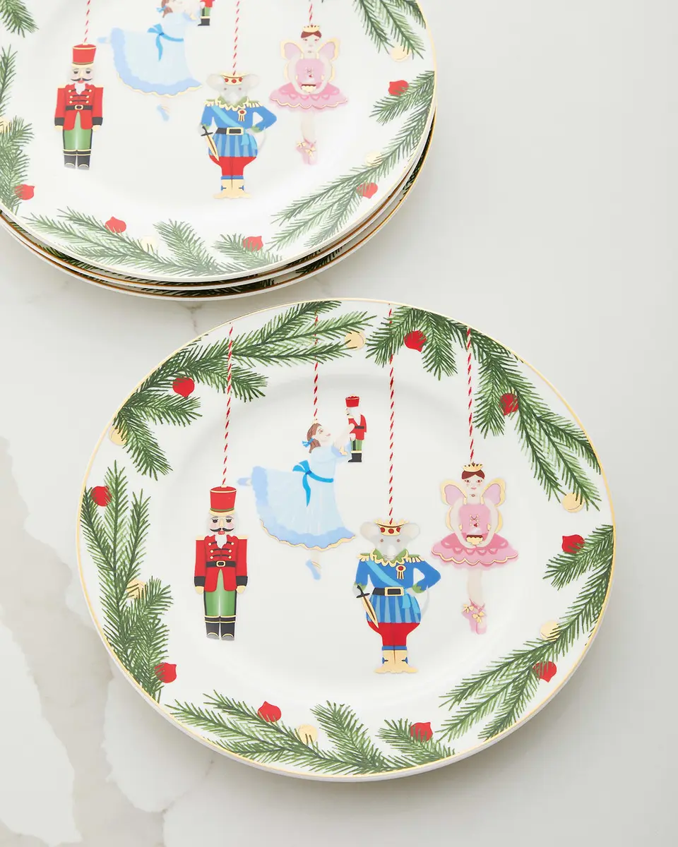 Neiman Marcus Nutcracker Salad/Dessert Plates, Set of 4