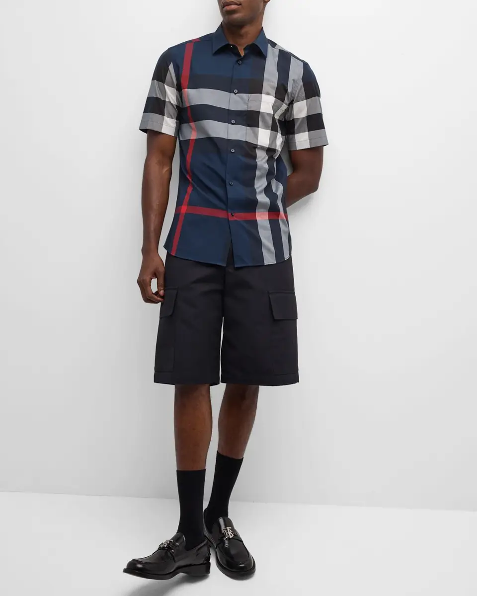 Burberry Men's Summerton Check Button-Down Shirt | Thumbnail 6
