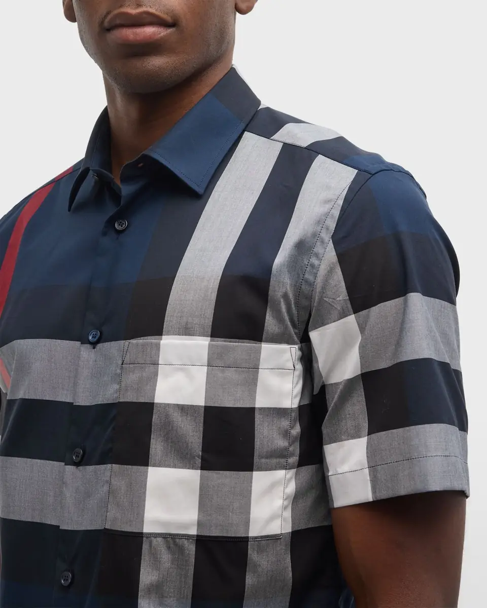 Burberry Men's Summerton Check Button-Down Shirt | Thumbnail 7