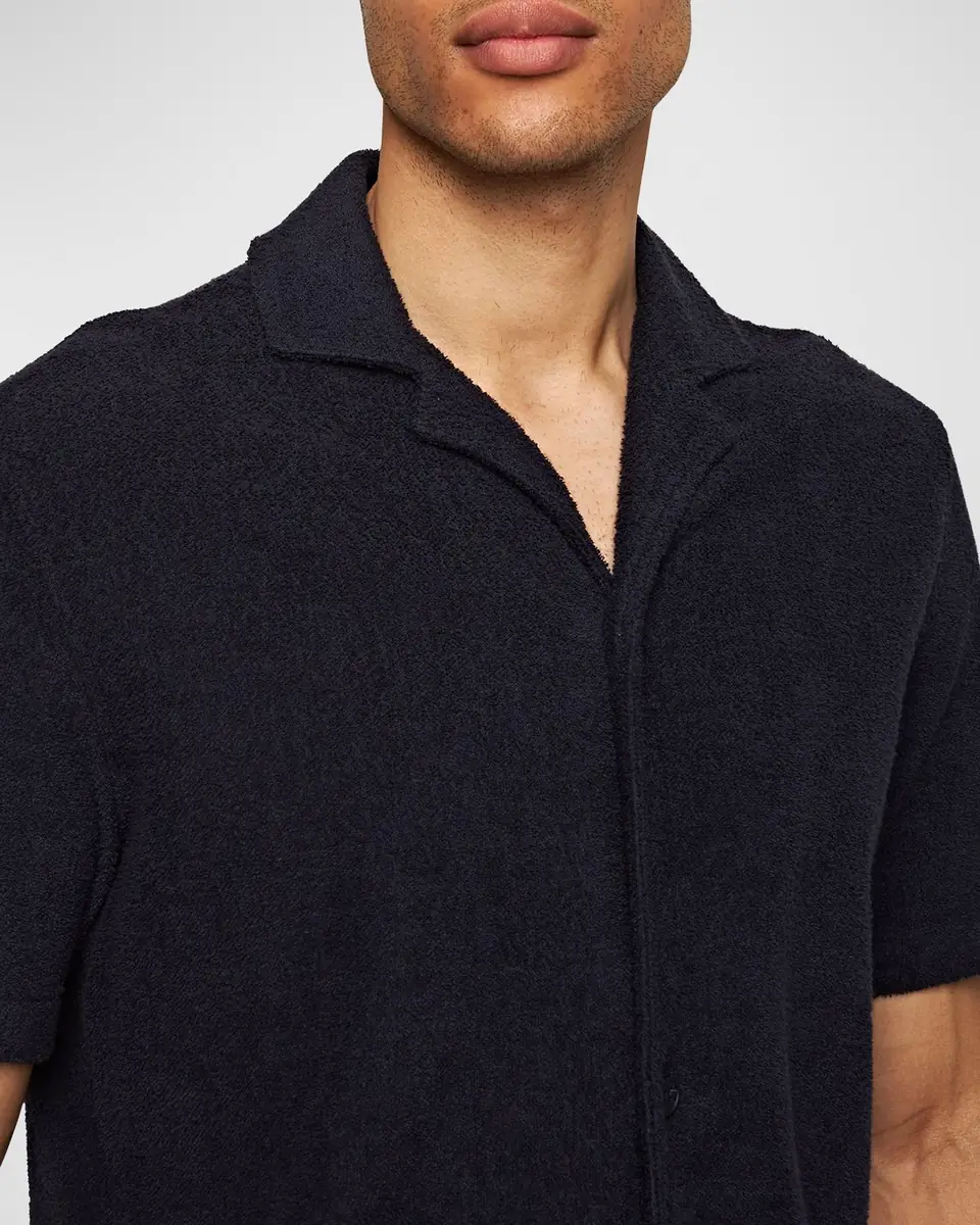 Orlebar Brown Men's Howell Terry Toweling Camp Shirt | Thumbnail 4 Orlebar Brown Men's Howell Terry Toweling Camp Shirt | Thumbnail 4