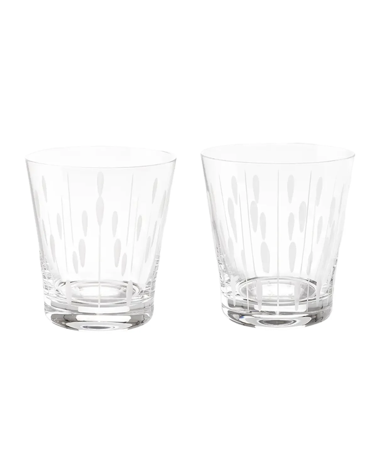 Lalique Lotus Drops and Dew Tumblers, Set of 2
