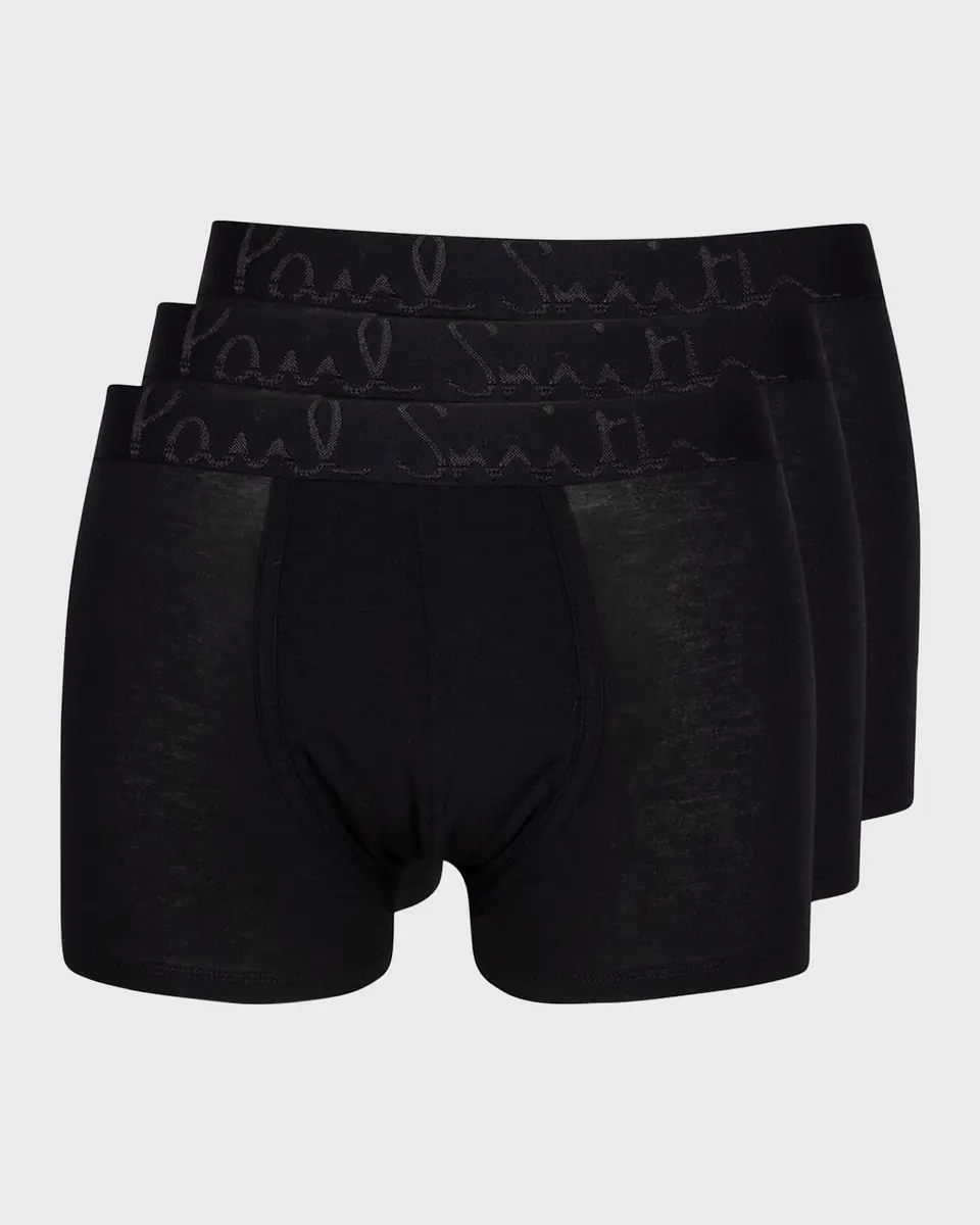 Paul Smith Men's 3-Pack Solid Stretch Trunks | Thumbnail 2