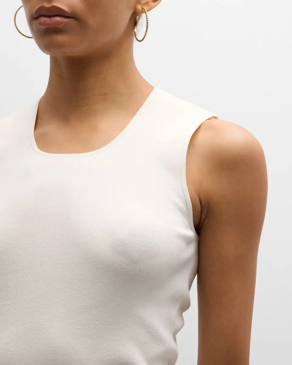 Joseph Scoop-Neck Stretch Silk Tank | Thumbnail 4