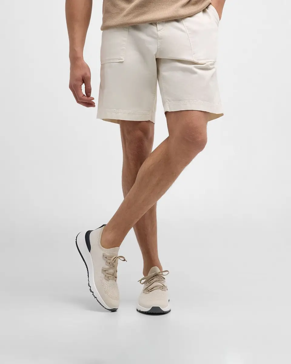 Brunello Cucinelli Men's Melange Knit Runner Sneakers | Thumbnail 7 Brunello Cucinelli Men's Melange Knit Runner Sneakers | Thumbnail 7