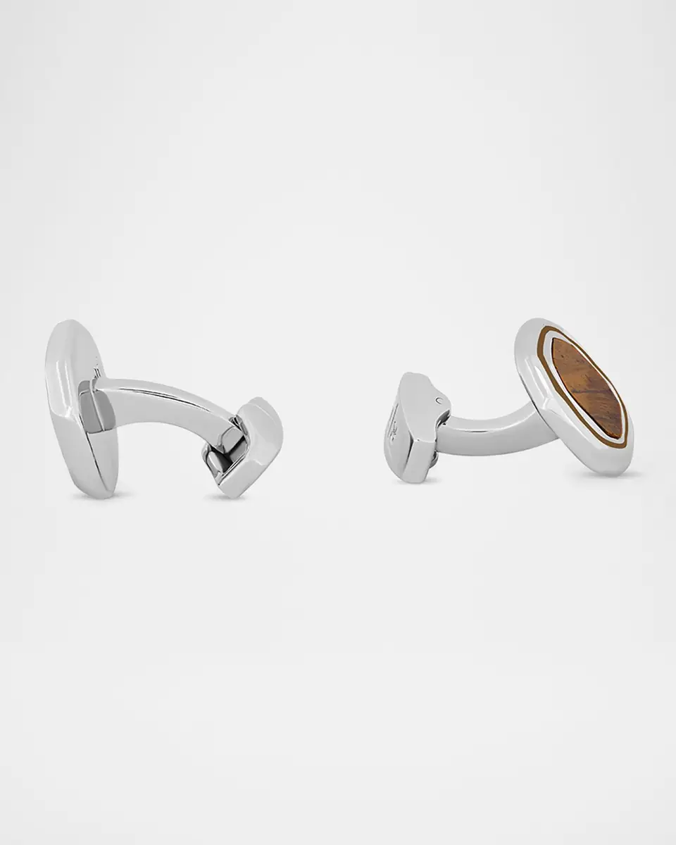 Tateossian Men's Tiger Eye Octagon Cufflinks | Thumbnail 2 Tateossian Men's Tiger Eye Octagon Cufflinks | Thumbnail 2