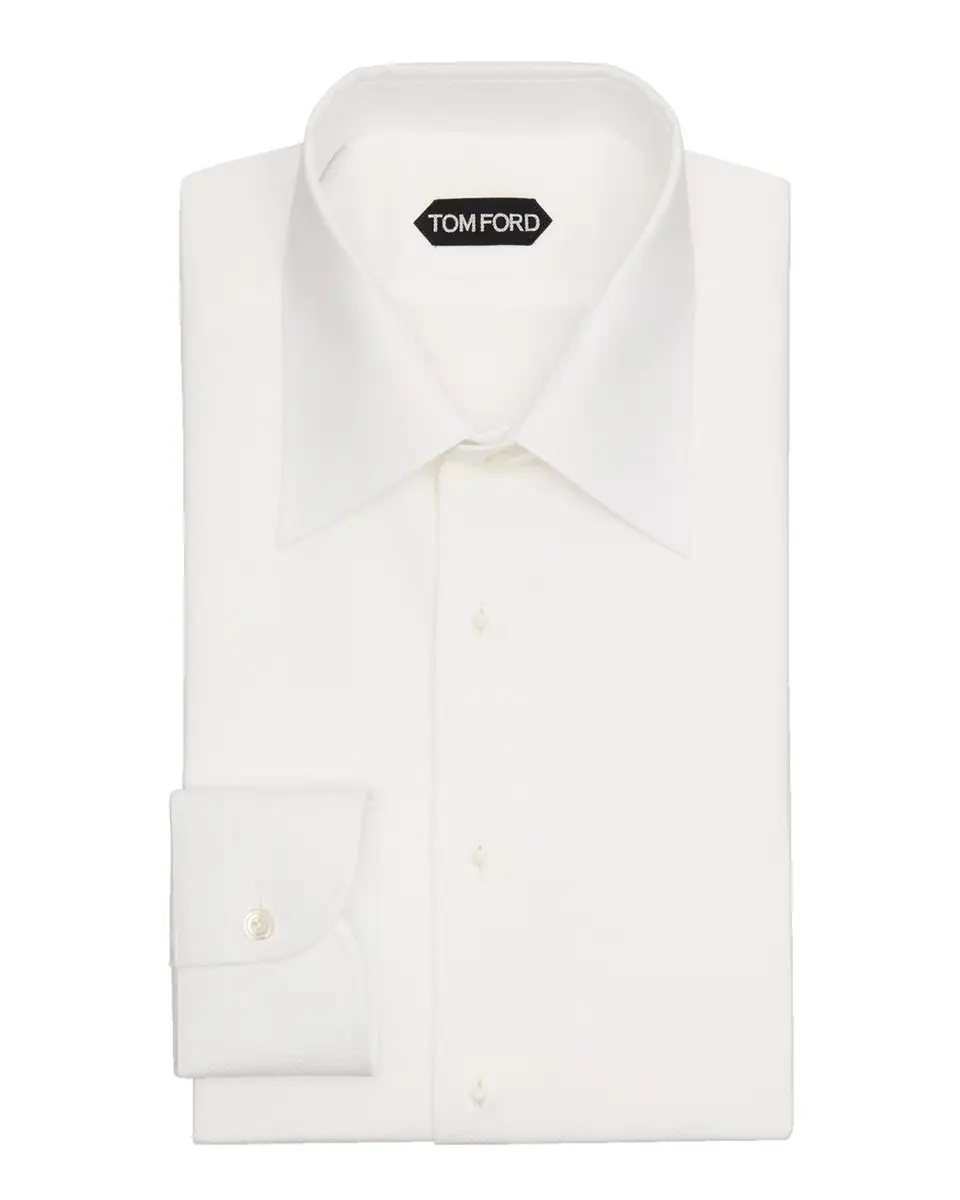 Tom Ford Men's Cocktail Voile Slim-Fit Cotton Dress Shirt | Thumbnail 2