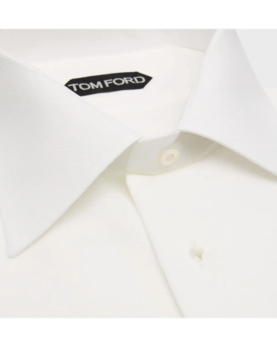 Tom Ford Men's Cocktail Voile Slim-Fit Cotton Dress Shirt | Thumbnail 3