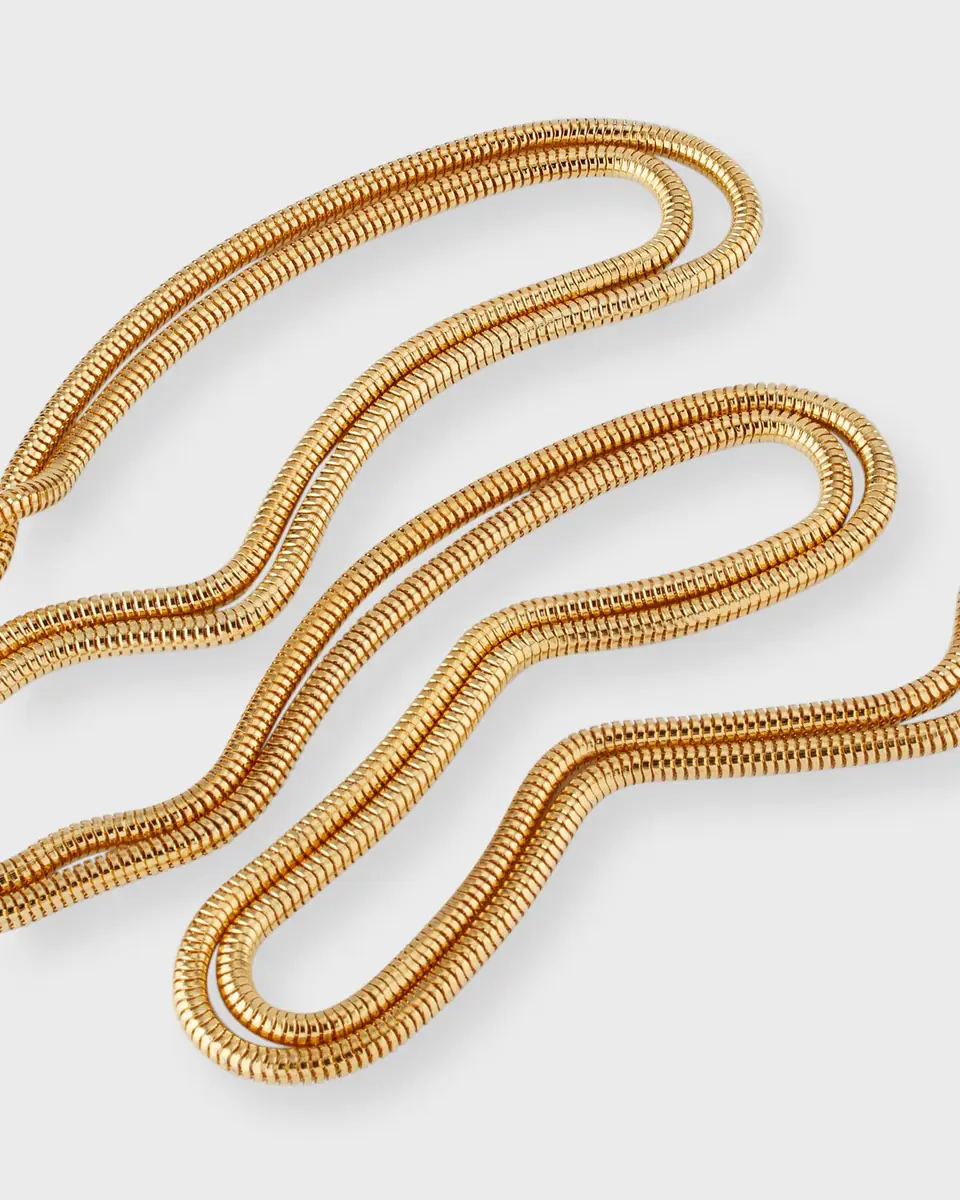 Ben-Amun 24k Gold Electroplated Double Chain Necklace | Thumbnail 3