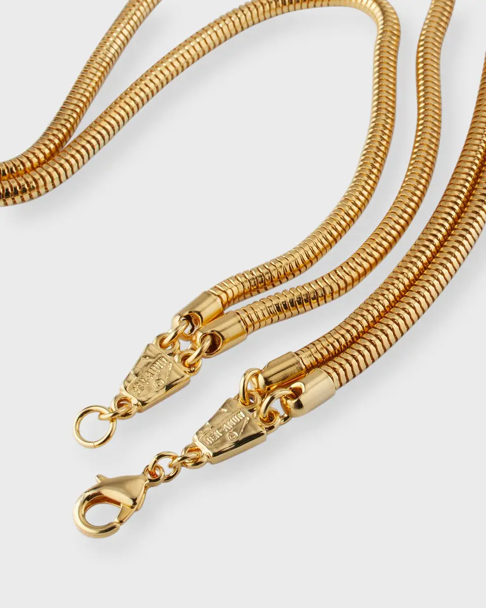 Ben-Amun 24k Gold Electroplated Double Chain Necklace | Thumbnail 4