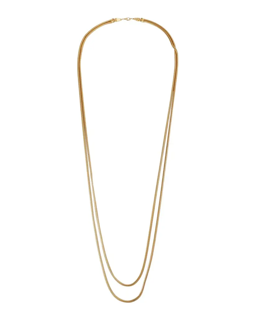 Ben-Amun 24k Gold Electroplated Double Chain Necklace | Image 1 Ben-Amun 24k Gold Electroplated Double Chain Necklace | Image 1