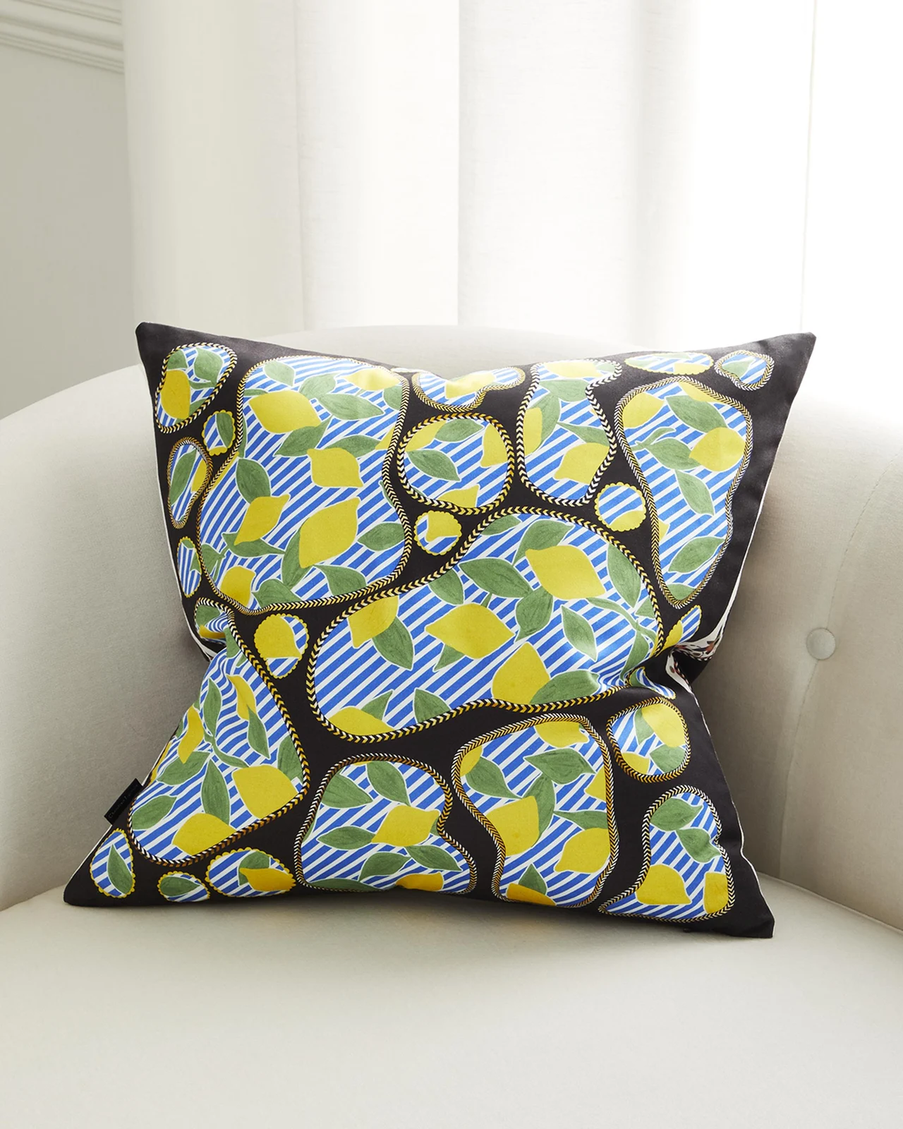 Christian Lacroix Lemon Pebbles Cushion, 20" Square