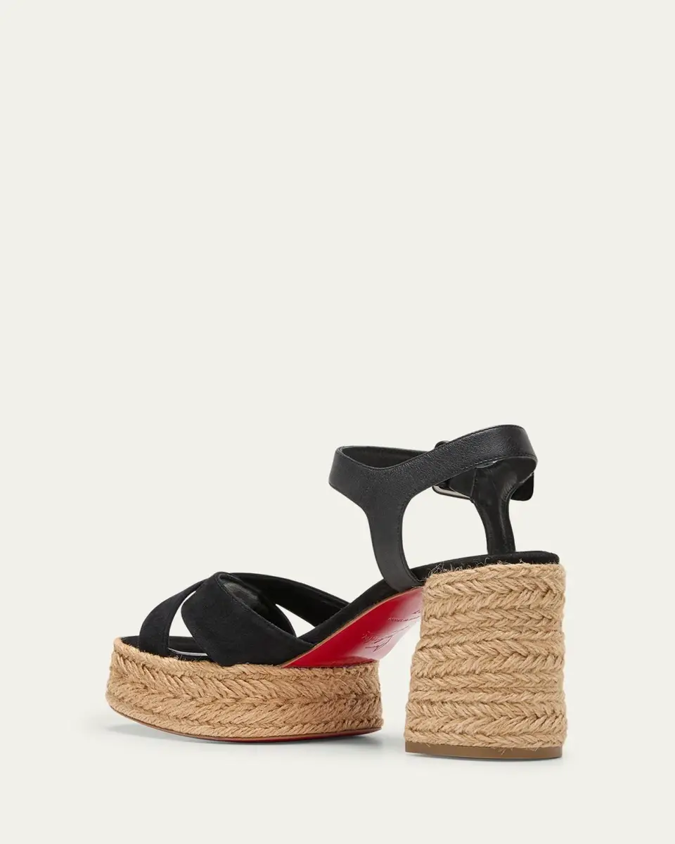 Christian Louboutin 70mm Calakala Leather Crisscross Espadrille Sandals | Thumbnail 8 Christian Louboutin 70mm Calakala Leather Crisscross Espadrille Sandals | Thumbnail 8