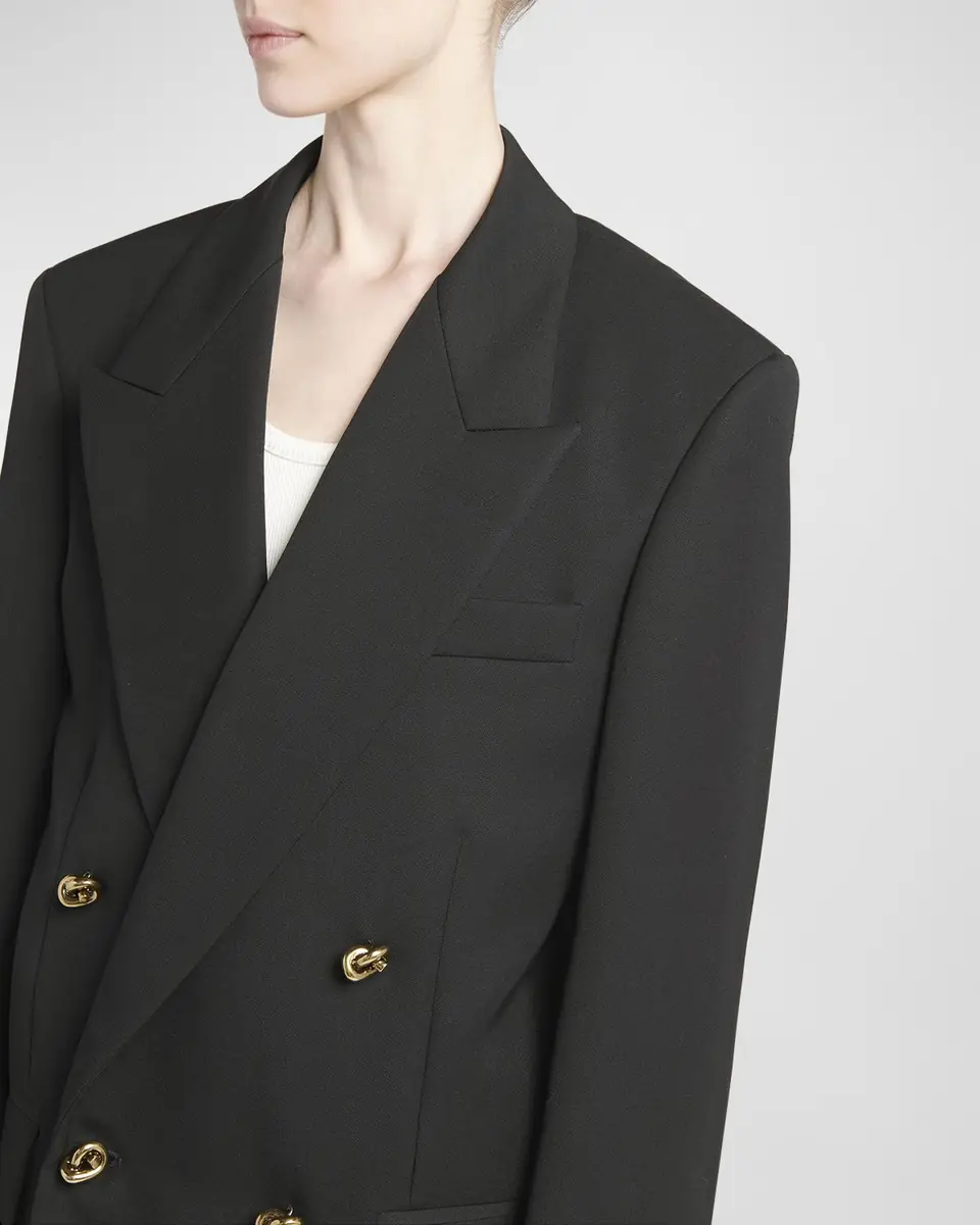 Bottega Veneta Knot Double-Breasted Oversized Blazer Jacket | Thumbnail 5