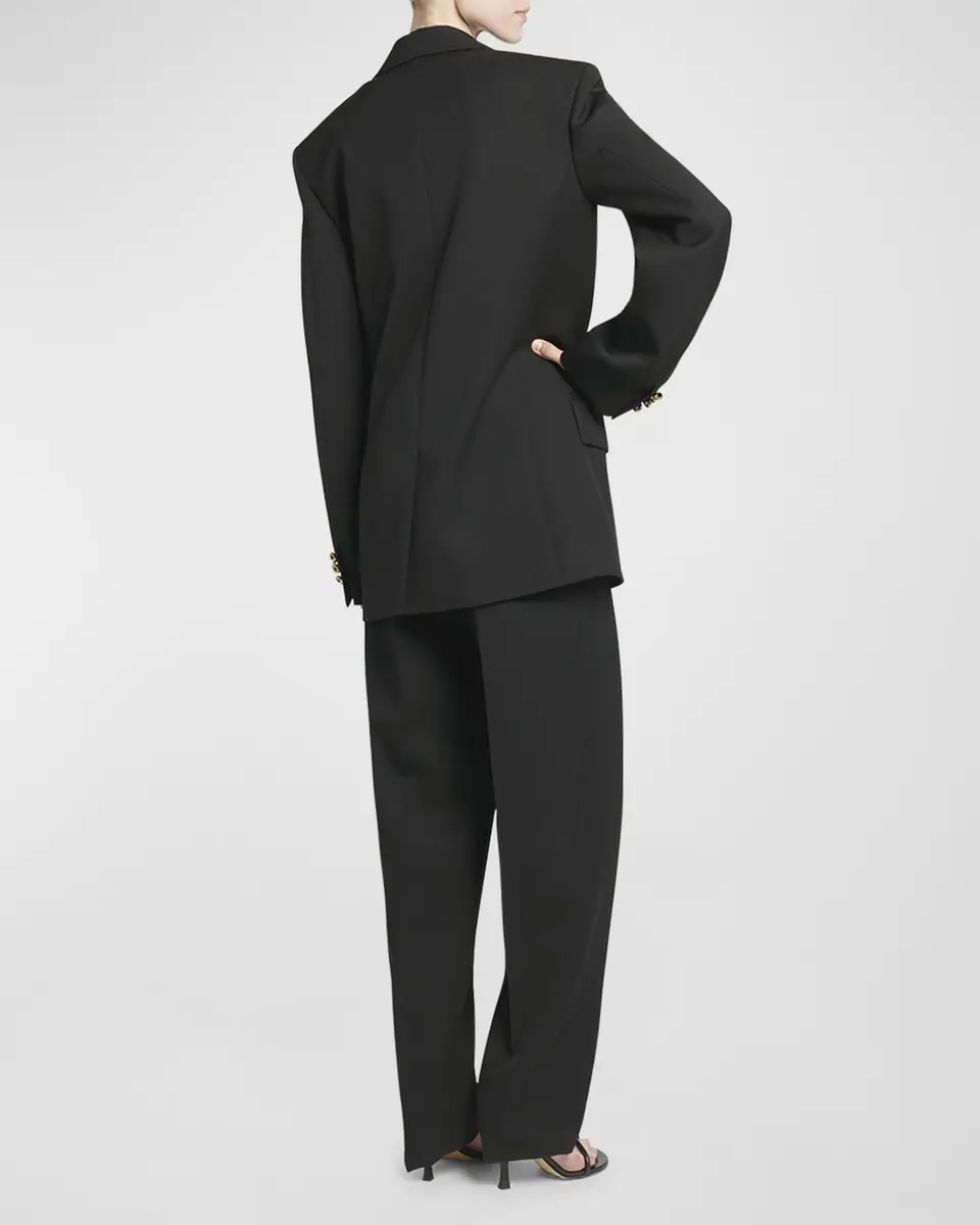 Bottega Veneta Knot Double-Breasted Oversized Blazer Jacket | Thumbnail 6
