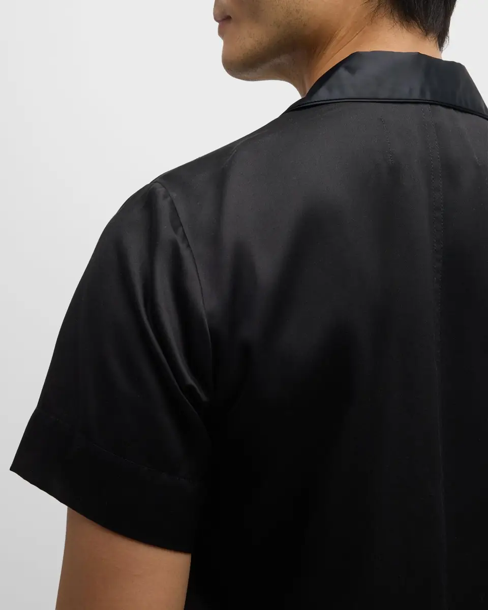 CDLP Men's Casual Button-Down Lounge Shirt | Thumbnail 5