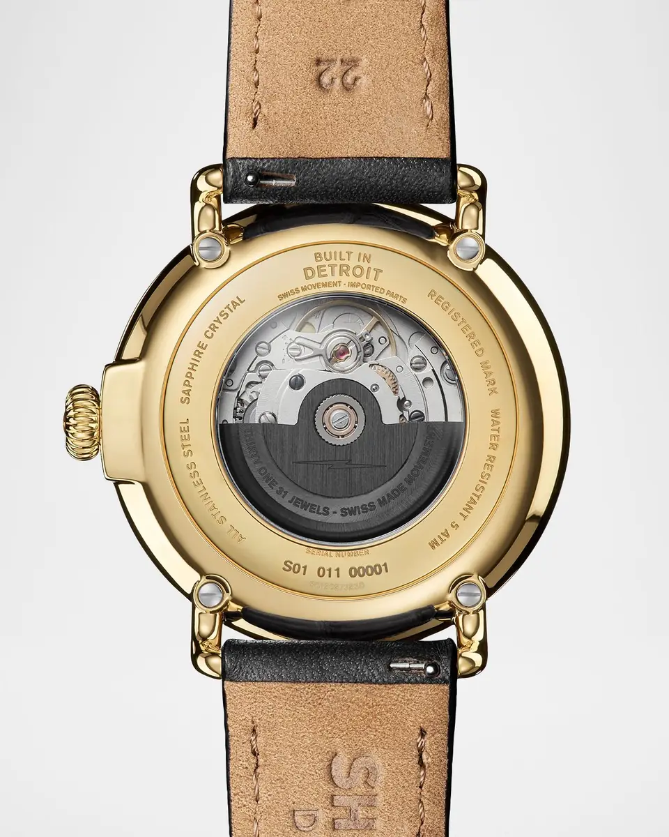 Shinola Runwell Automatic Leather Strap Watch, 45mm | Thumbnail 2 Shinola Runwell Automatic Leather Strap Watch, 45mm | Thumbnail 2
