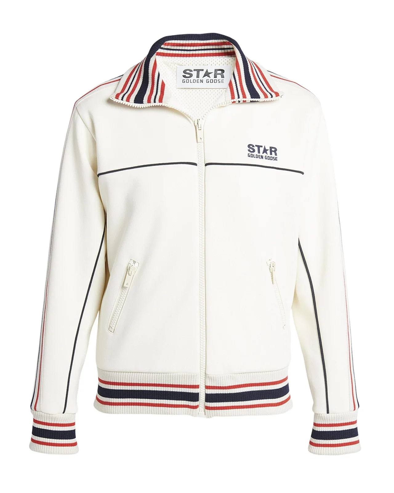 Golden Goose Star Zip-Front Logo Track Jacket