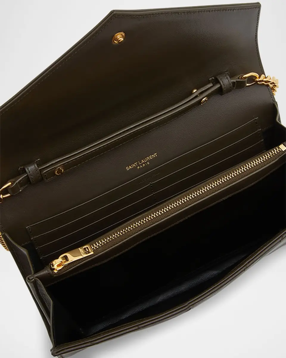 Saint Laurent Cassandre YSL Monogram Large Wallet on Chain in Smooth Leather | Thumbnail 2
