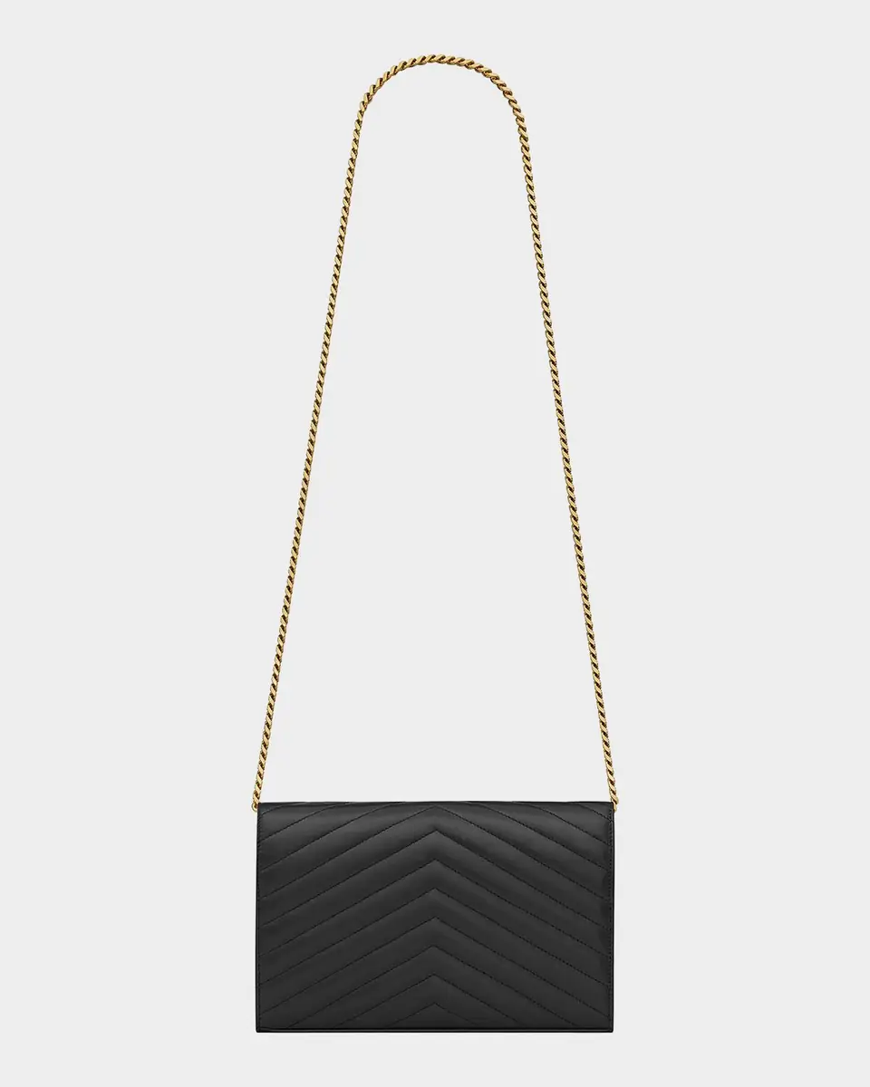 Saint Laurent Cassandre YSL Monogram Large Wallet on Chain in Smooth Leather | Thumbnail 12