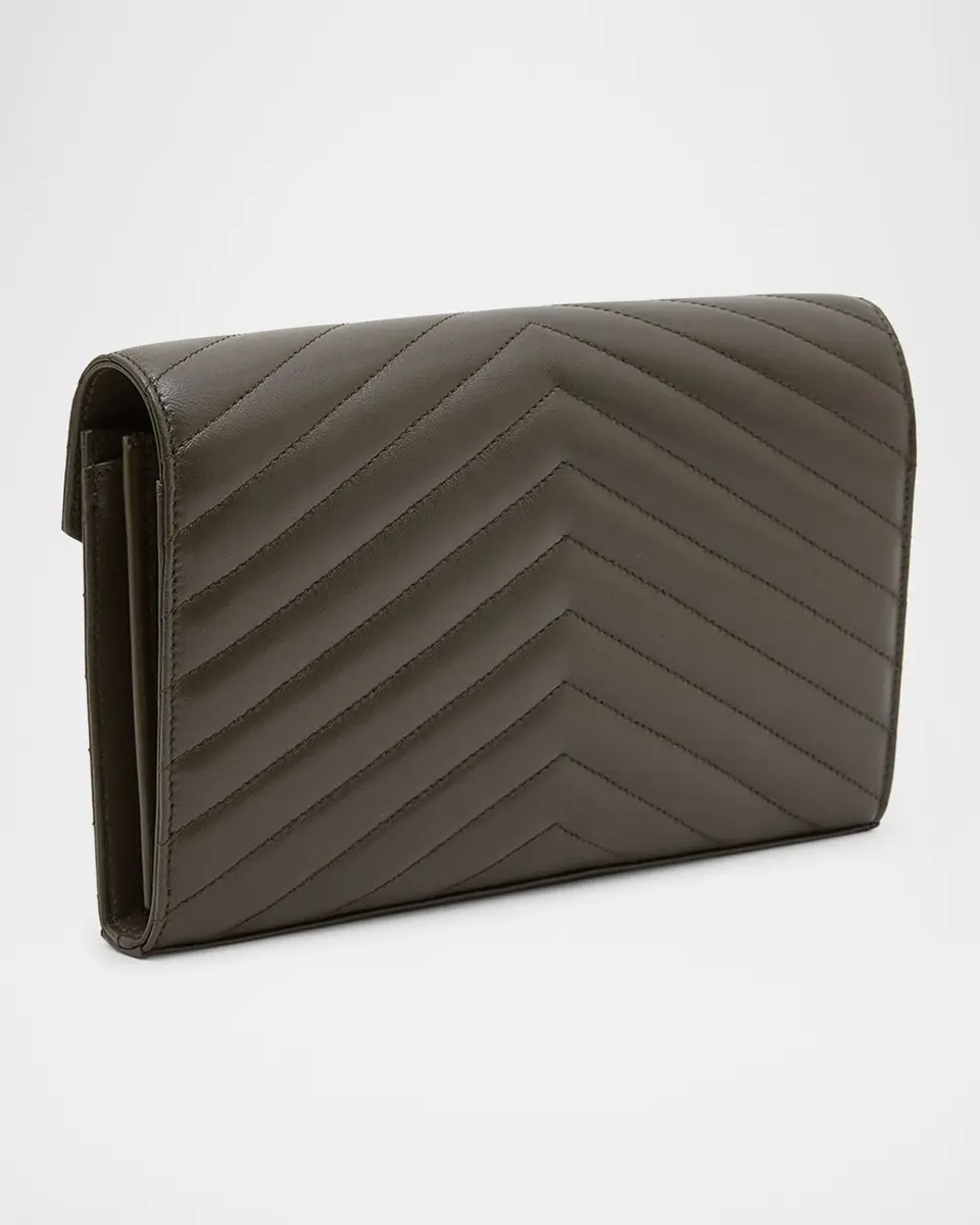 Saint Laurent Cassandre YSL Monogram Large Wallet on Chain in Smooth Leather | Thumbnail 5