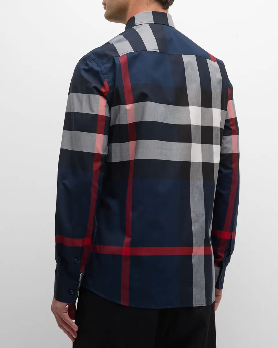 Burberry Men's Summerton Check Button-Down Shirt | Thumbnail 3 Burberry Men's Summerton Check Button-Down Shirt | Thumbnail 3