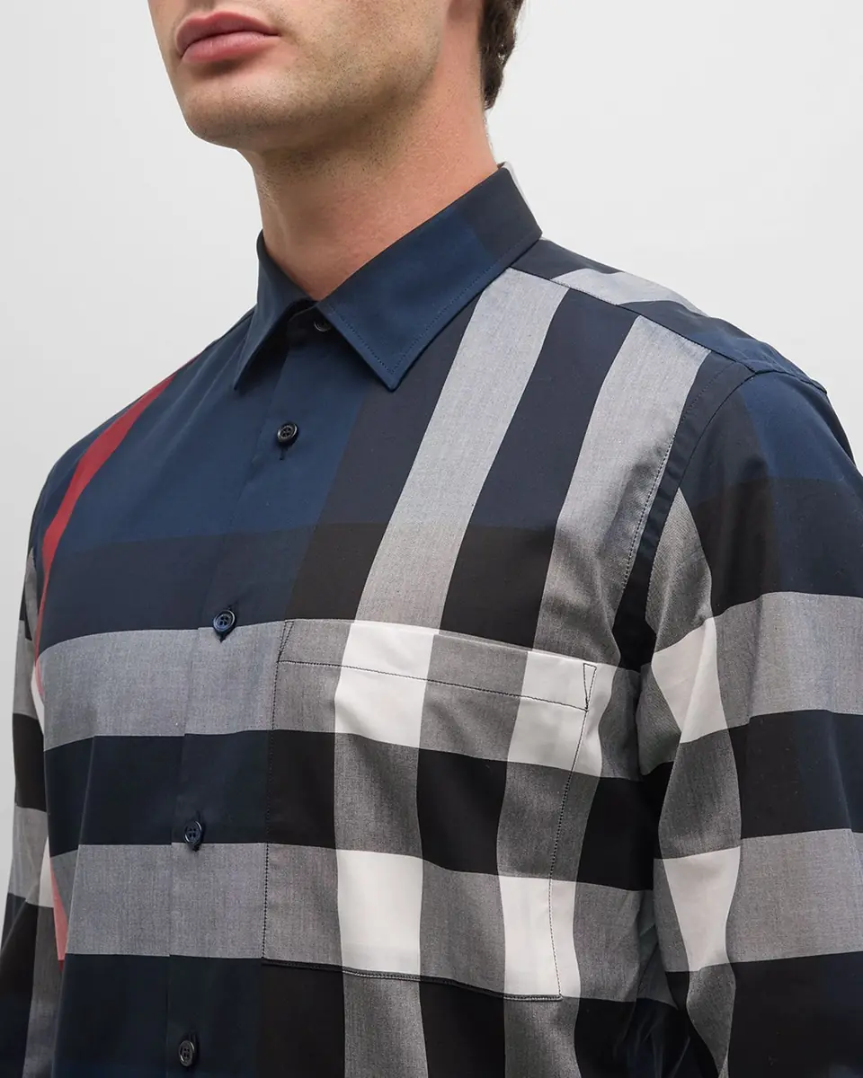 Burberry Men's Summerton Check Button-Down Shirt | Thumbnail 5 Burberry Men's Summerton Check Button-Down Shirt | Thumbnail 5