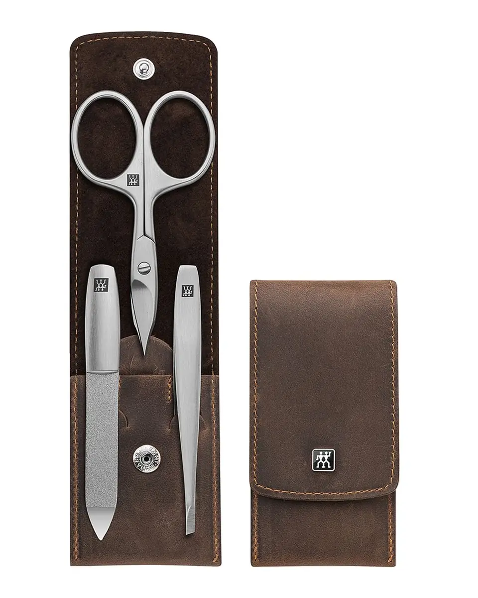 Zwilling Beauty Premium 4-Piece Brown Leather Case Set | Thumbnail 2