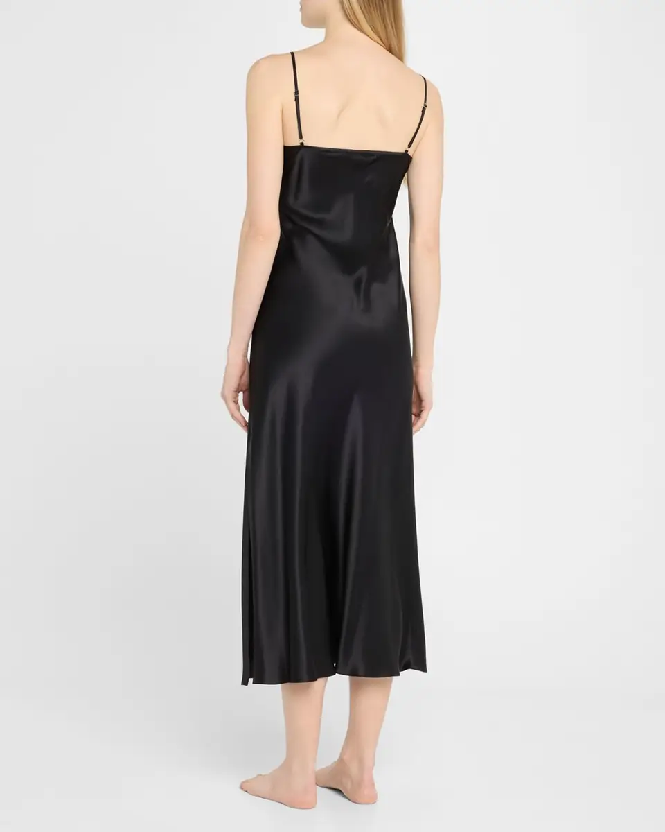 Christine Lingerie Long Silk Satin Nightgown | Thumbnail 6 Christine Lingerie Long Silk Satin Nightgown | Thumbnail 6
