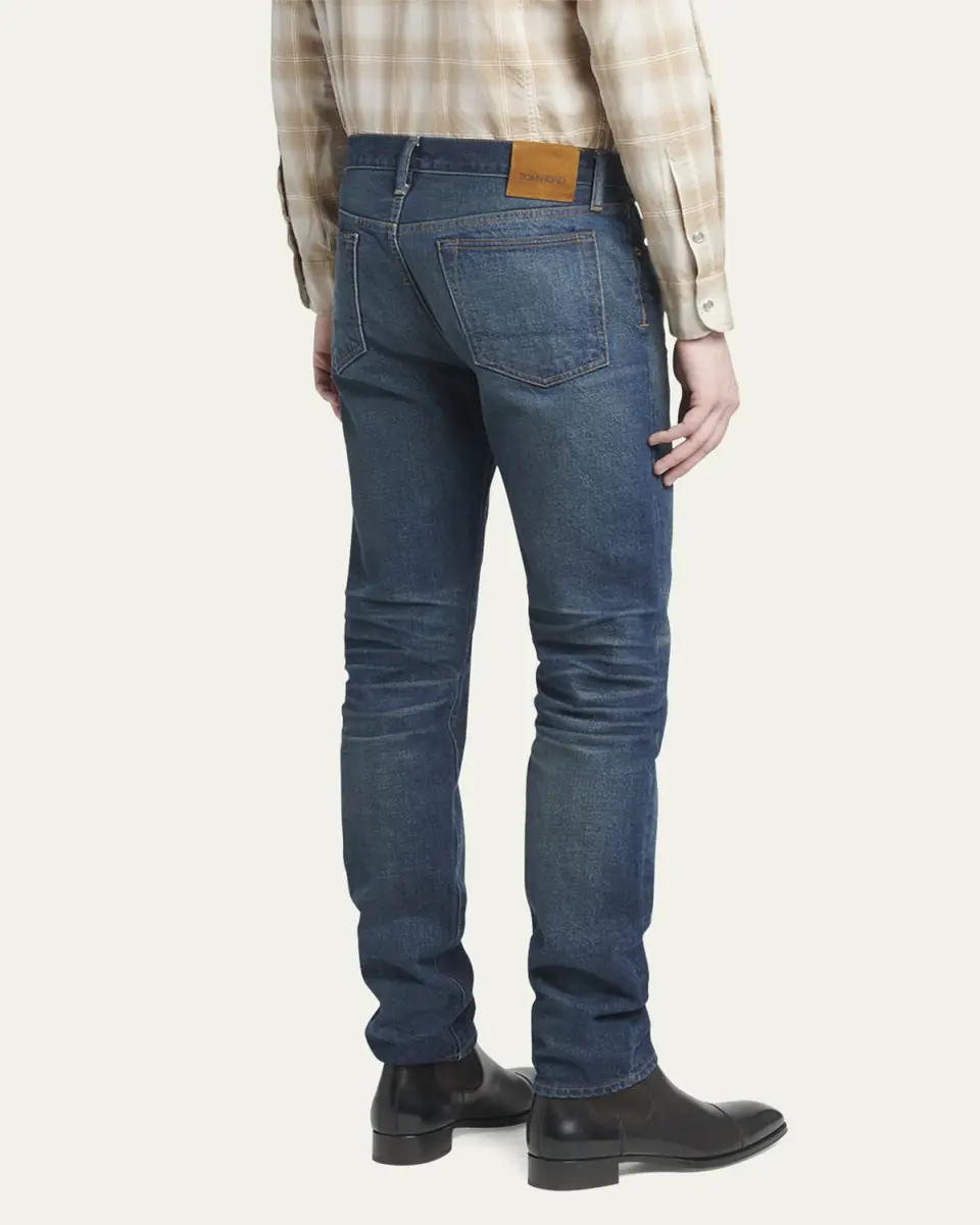 Tom Ford Men's Selvedge Denim Slim-Leg Jeans | Thumbnail 3 Tom Ford Men's Selvedge Denim Slim-Leg Jeans | Thumbnail 3