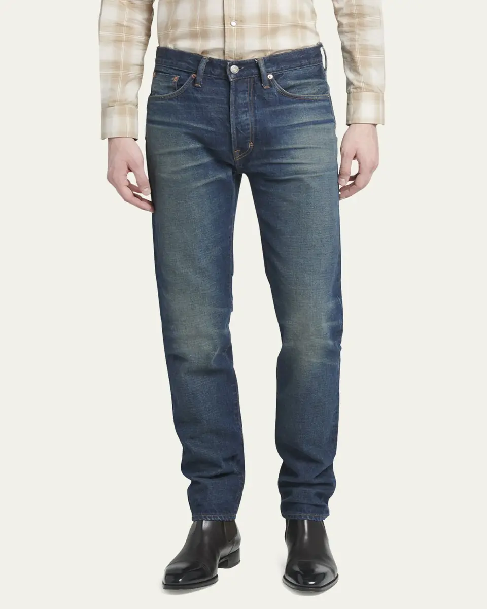 Tom Ford Men's Selvedge Denim Slim-Leg Jeans | Thumbnail 4 Tom Ford Men's Selvedge Denim Slim-Leg Jeans | Thumbnail 4