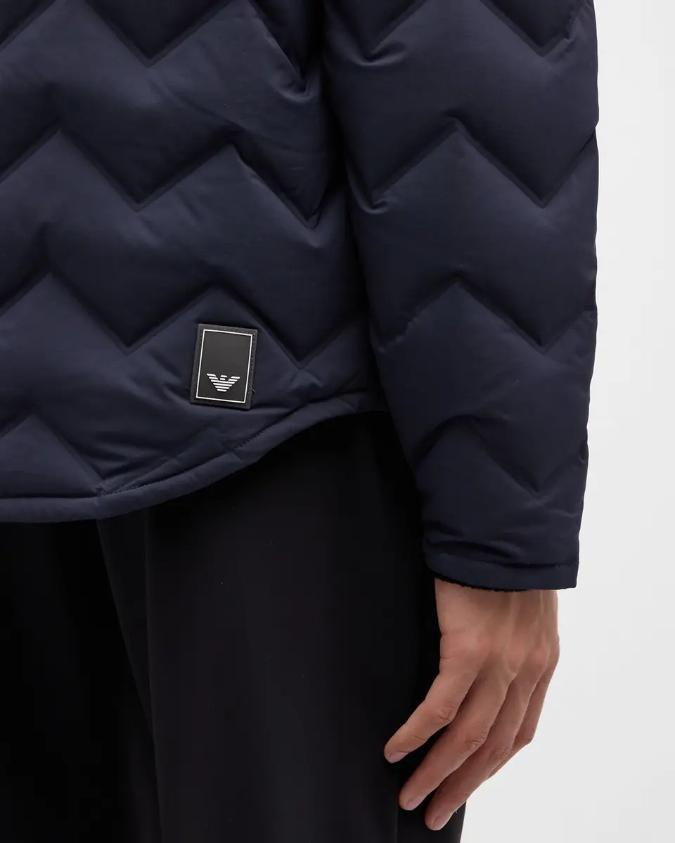 Emporio Armani Men's Zigzag Quilted Down Jacket | Thumbnail 5