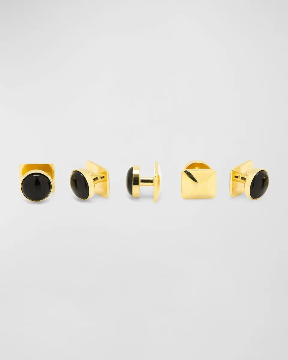 Cufflinks, Inc. Men's Black Onyx Cufflink 5-Stud Set | Thumbnail 2