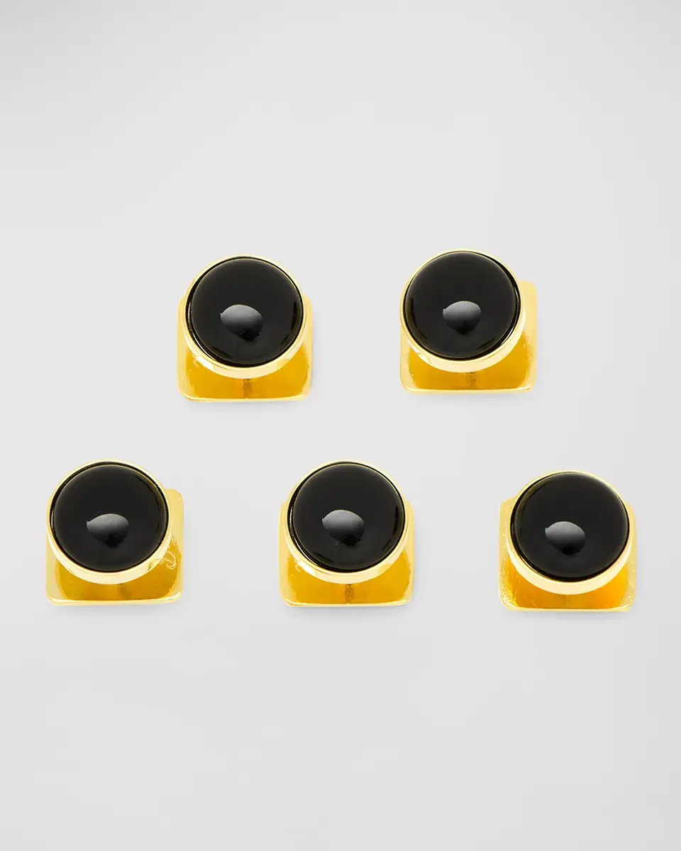Cufflinks, Inc. Men's Black Onyx Cufflink 5-Stud Set | Thumbnail 3