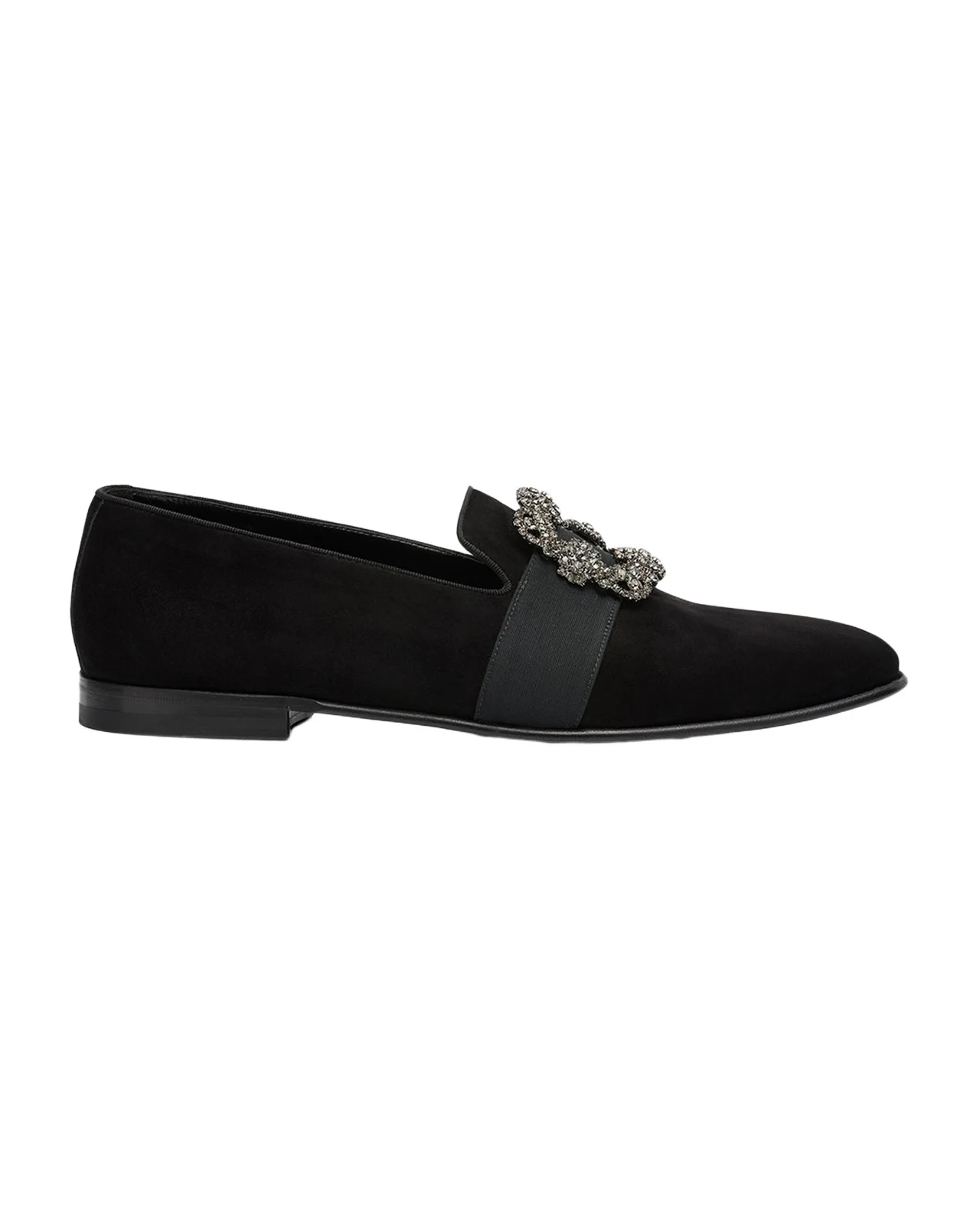 Men's Carlton Suede Crystal Buckle Loafers