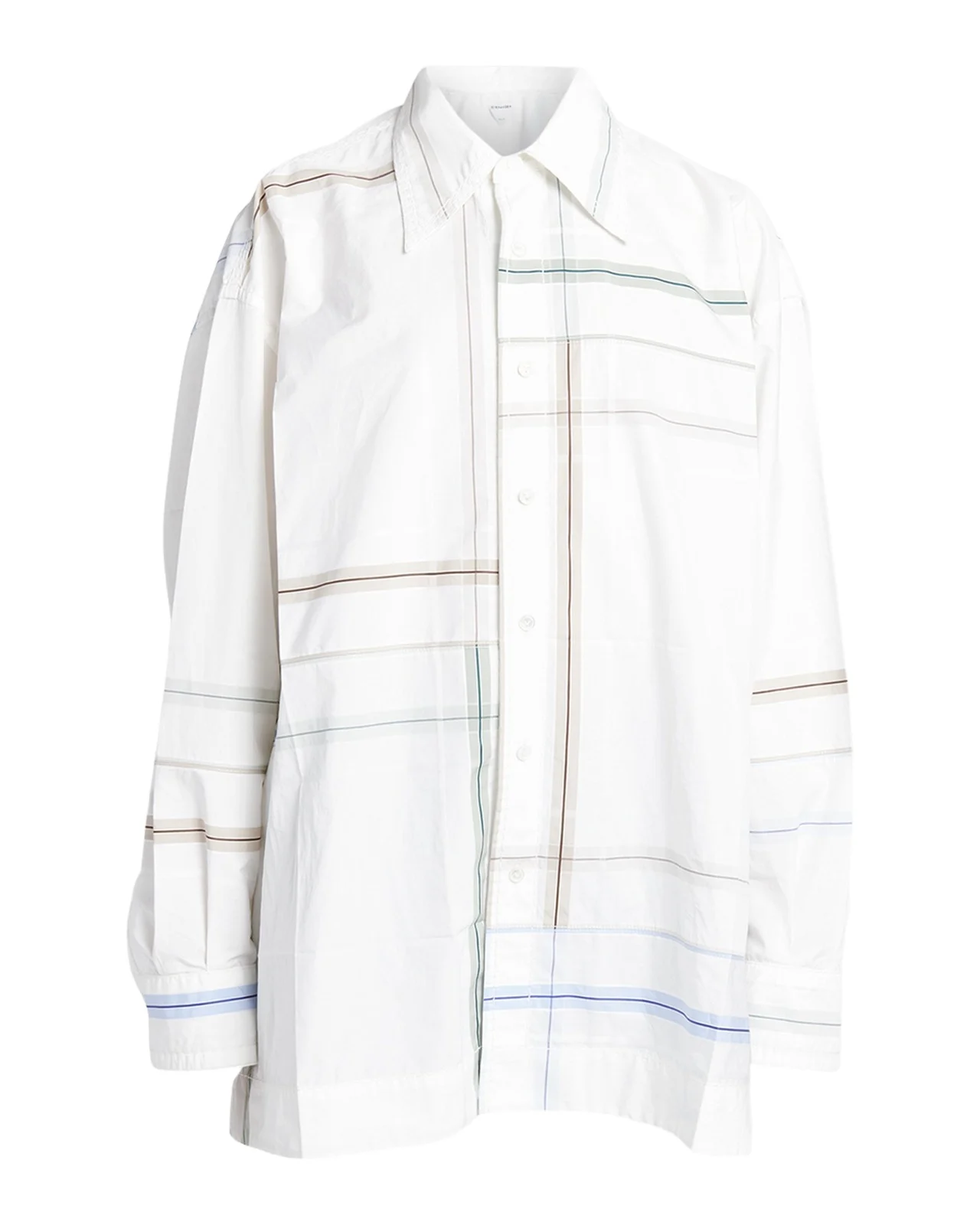 Abstract-Print Oversized Collared Shirt Abstract-Print Oversized Collared Shirt