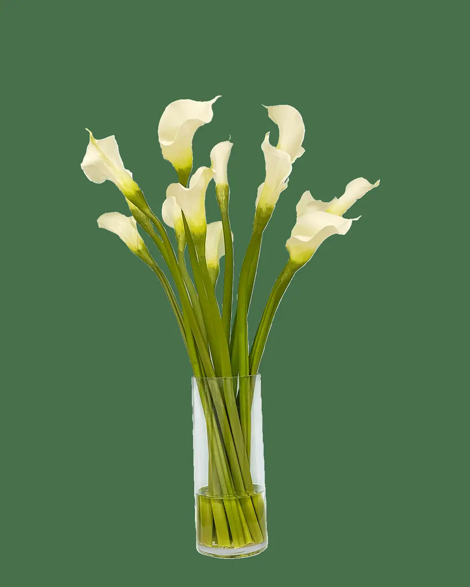 Winward Home Calla Lily Faux Floral Arrangement in Cylinder Vase | Thumbnail 2
