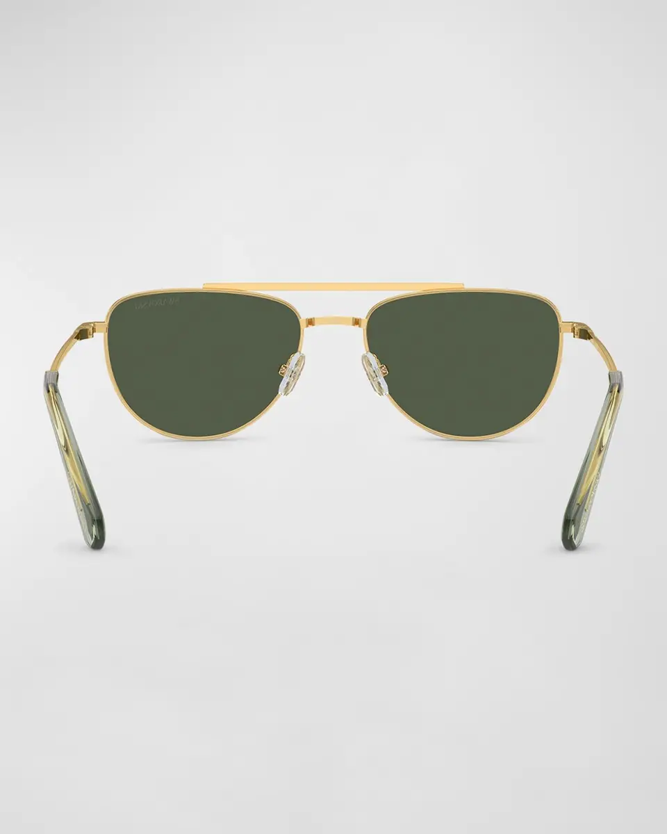 SWAROVSKI Crystal-Embellished Metal Aviator Sunglasses | Thumbnail 4 SWAROVSKI Crystal-Embellished Metal Aviator Sunglasses | Thumbnail 4