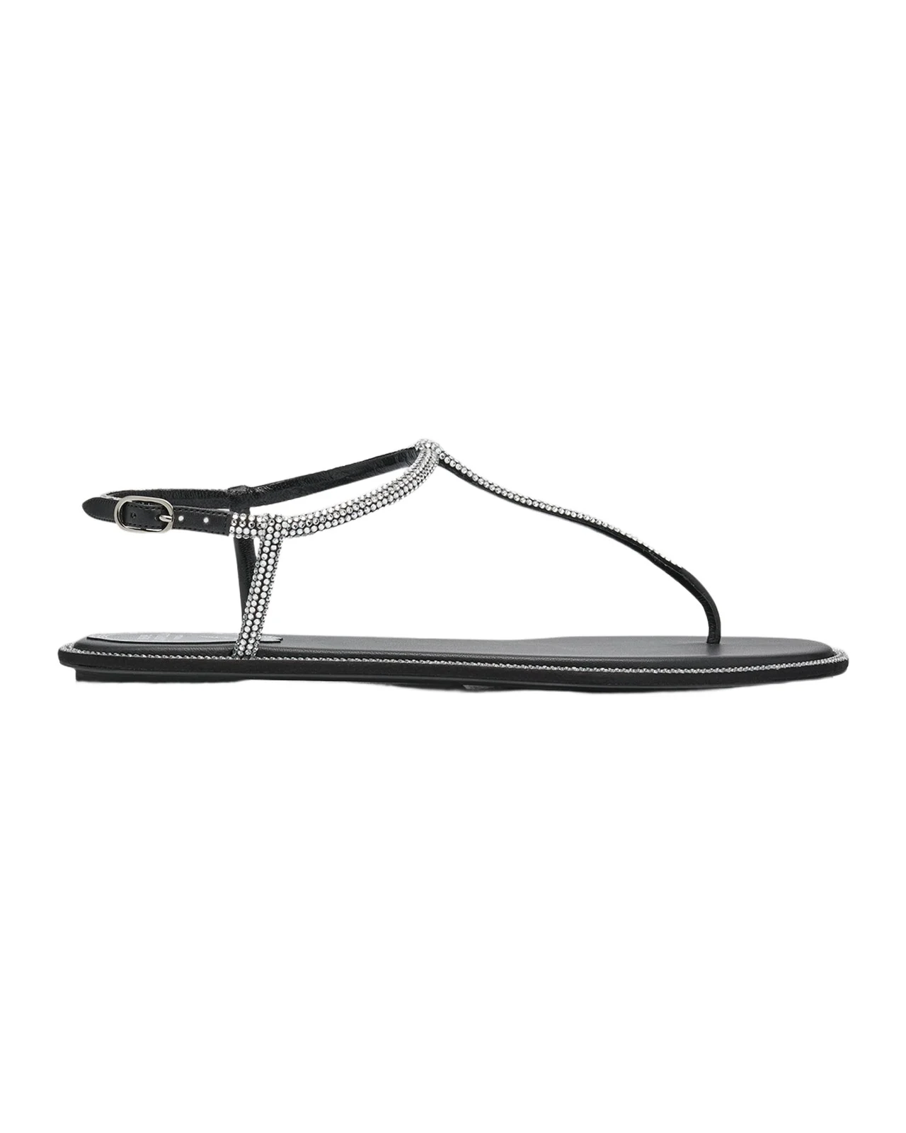 Diana Crystal T-Strap Flat Sandals Diana Crystal T-Strap Flat Sandals