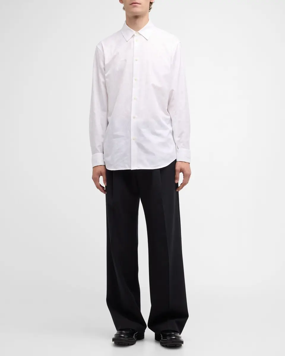 Versace Men's Barocco Jacquard Sport Shirt | Thumbnail 3
