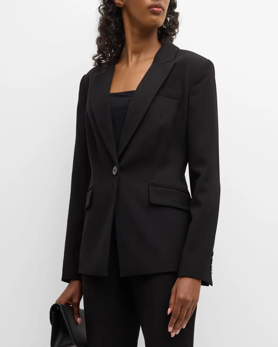 Elie Tahari The Sylvie Peak-Lapel Single-Button Blazer | Thumbnail 4