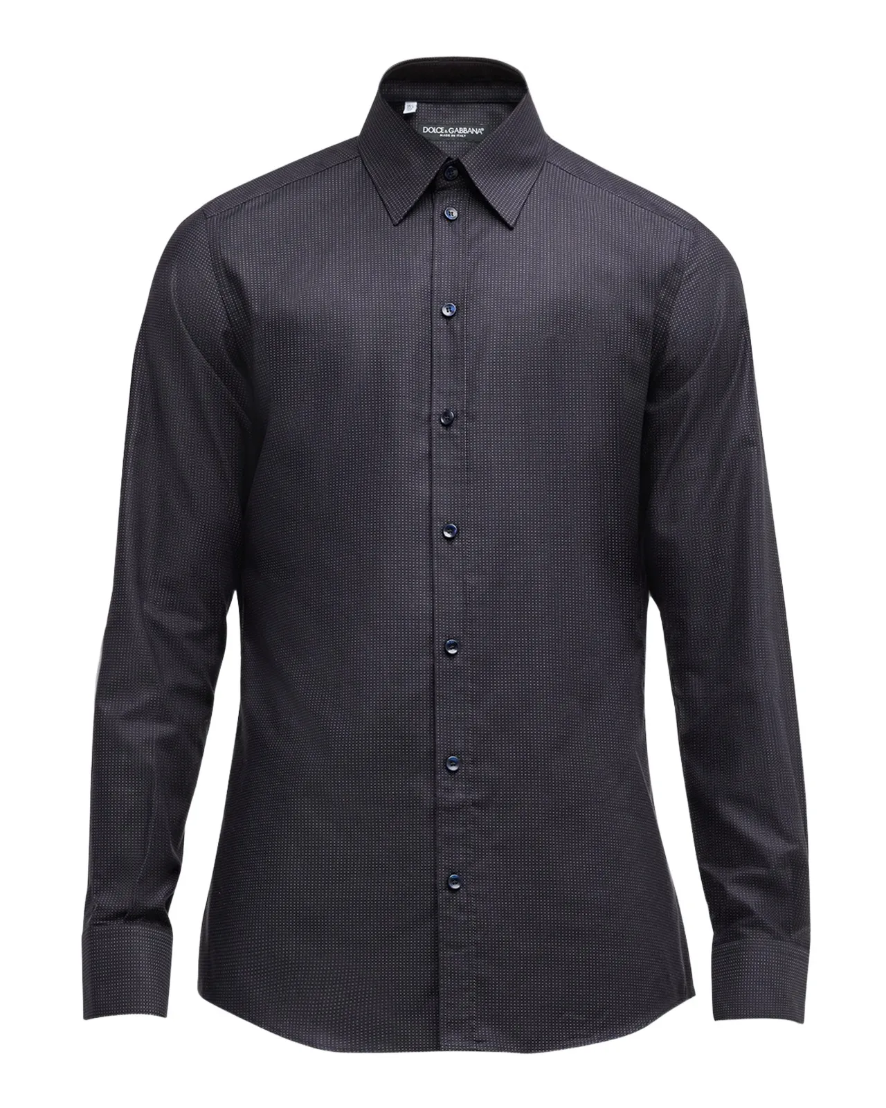 Men's Pindot Cotton Dress Shirt