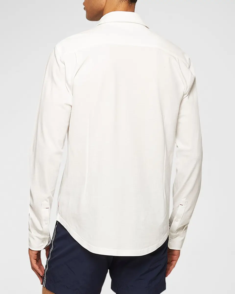 Orlebar Brown Men's Giles Pique Button-Down Shirt | Thumbnail 3 Orlebar Brown Men's Giles Pique Button-Down Shirt | Thumbnail 3