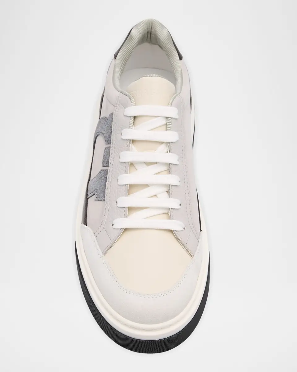 Ferragamo Men's Cassina Gancio Low-Top Sneakers | Thumbnail 6