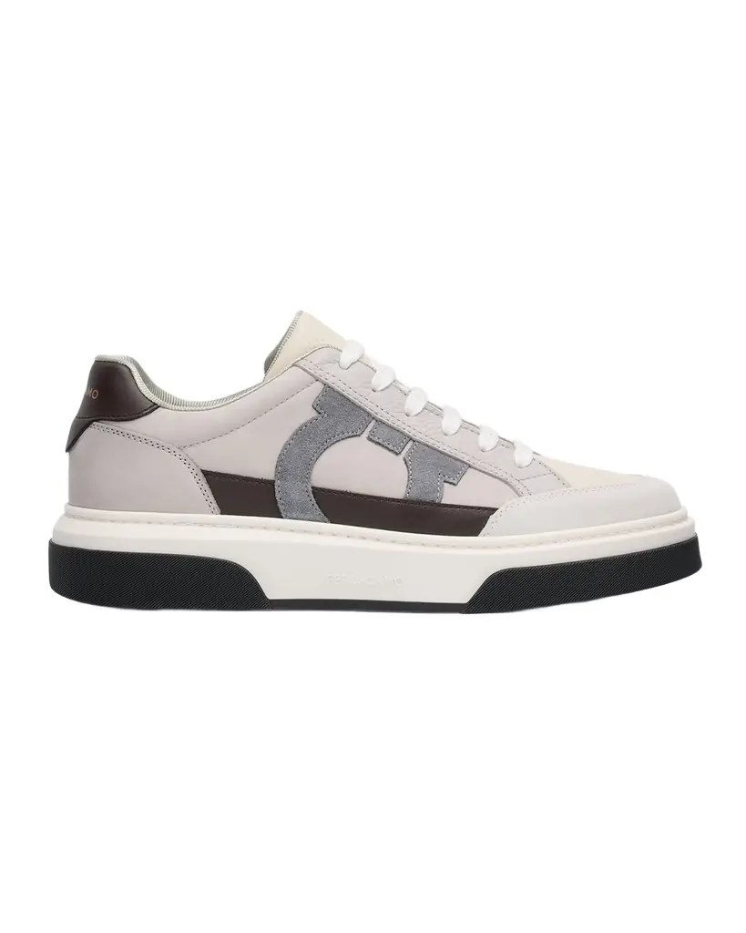 Ferragamo Men's Cassina Gancio Low-Top Sneakers | Image 1 Ferragamo Men's Cassina Gancio Low-Top Sneakers | Image 1