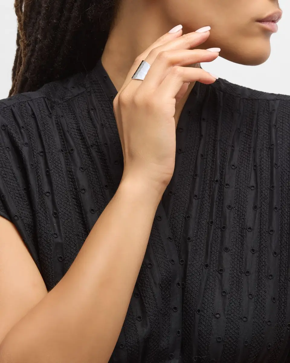 NEST Jewelry Adjustable Silver Hammered Ring | Thumbnail 5