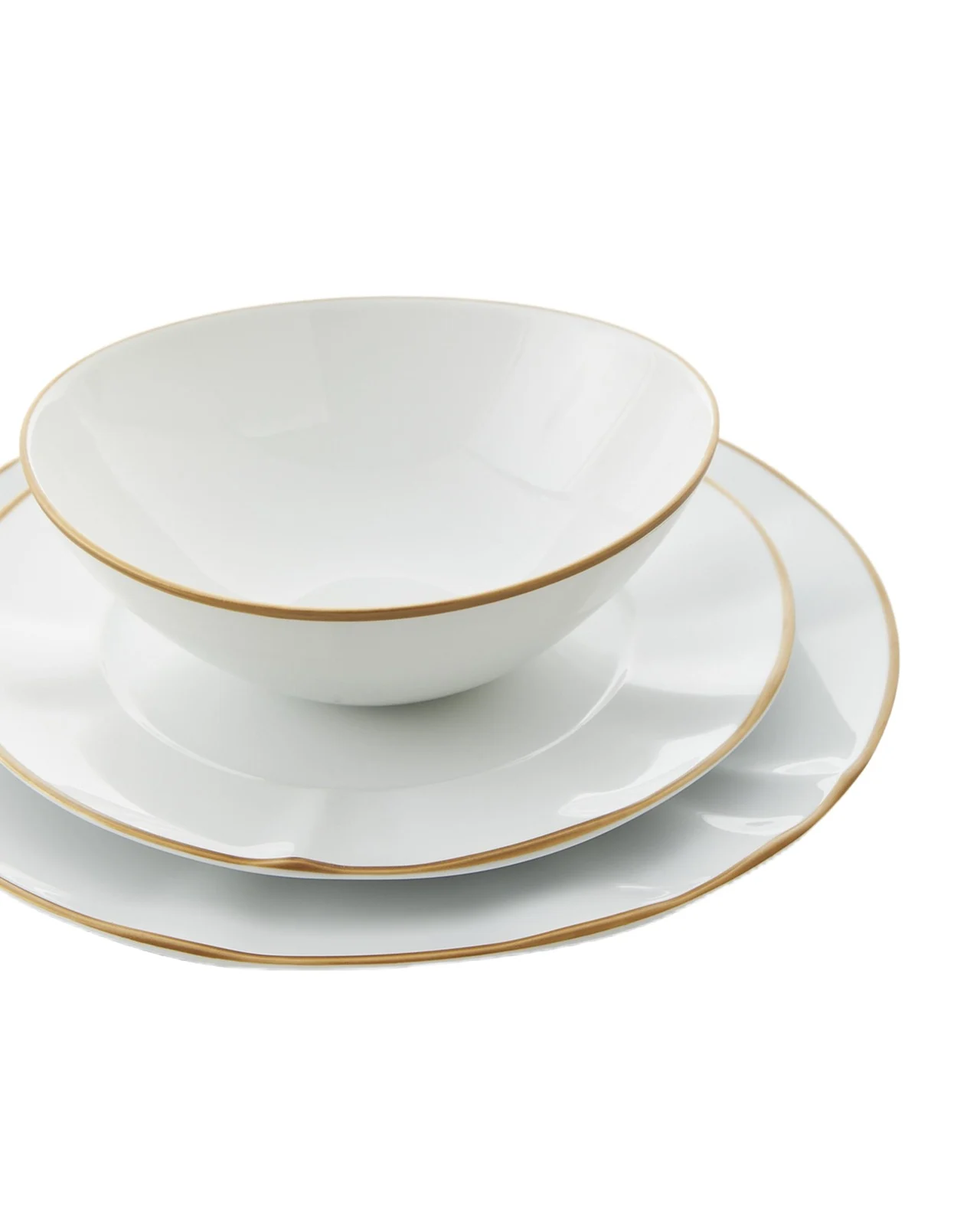 Neiman Marcus Gold Rim 12-Piece Dinnerware Set