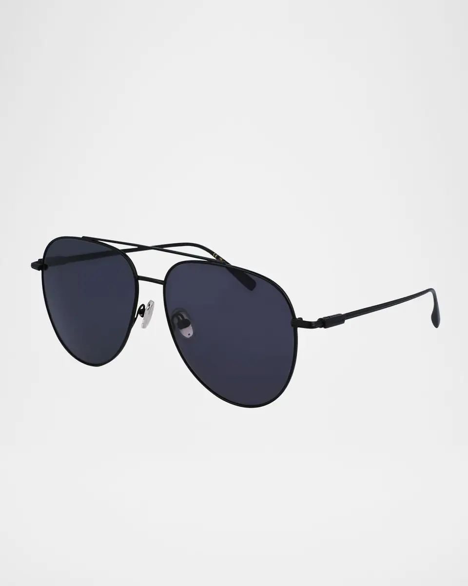 Ferragamo Men's Gancini Evolution Metal Aviator Sunglasses | Thumbnail 2 Ferragamo Men's Gancini Evolution Metal Aviator Sunglasses | Thumbnail 2